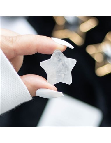Clear Quartz Crystal Star in a Bag CM_00225