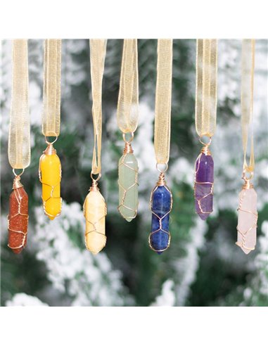 Set of 7 Hanging Crystal Tree Decorations CM_69824