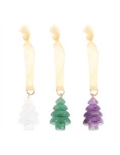 Set of 3 Crystal Christmas Tree Decorations CM_70724