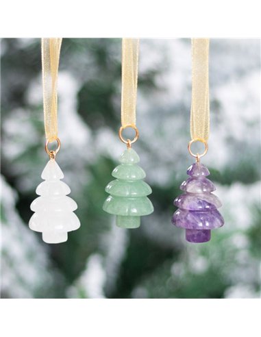 Set of 3 Crystal Christmas Tree Decorations CM_70724
