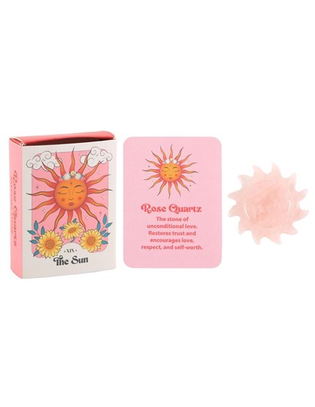 Rose Quartz Crystal Sun Keepsake Stone in a Box CS_51524 - pic 137724 | FastDaddyshop
