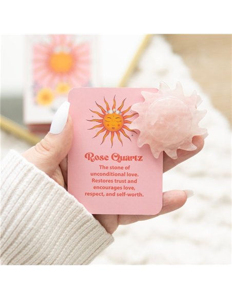 Rose Quartz Crystal Sun Keepsake Stone in a Box CS_51524 - pic 137727 | FastDaddyshop