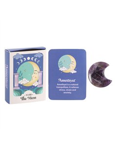 Amethyst Crystal Moon Keepsake Stone in a Box CS_51624