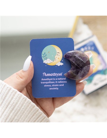 Amethyst Crystal Moon Keepsake Stone in a Box CS_51624 - pic 137733 | FastDaddyshop