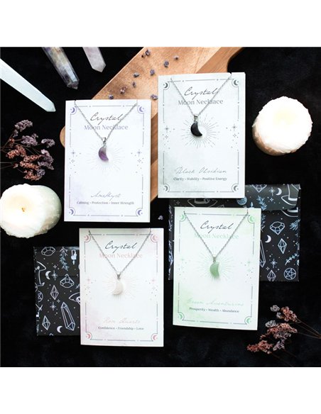 Amethyst Crystal Moon Necklace on Greeting Card CW_90324 - pic 137741 | FastDaddyshop