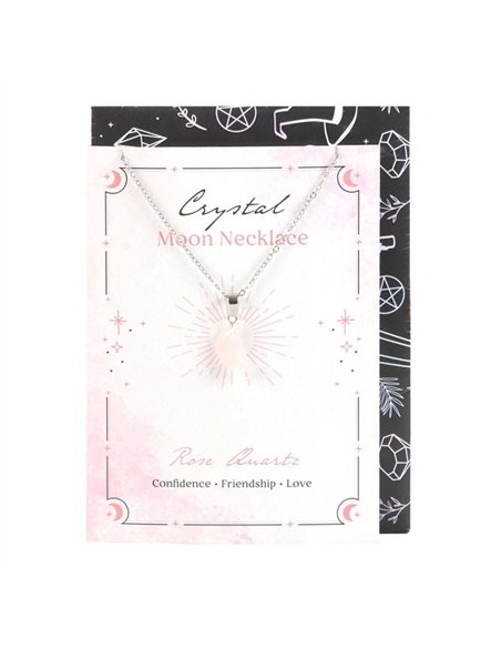 Rose Quartz Crystal Moon Necklace on Greeting Card CW_90424 - pic 137742 | FastDaddyshop