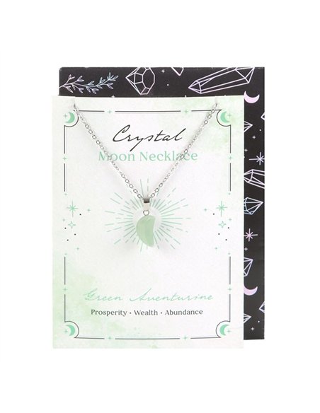 Green Aventurine Crystal Moon Necklace on Greeting Card CW_90524 - pic 137749 | FastDaddyshop