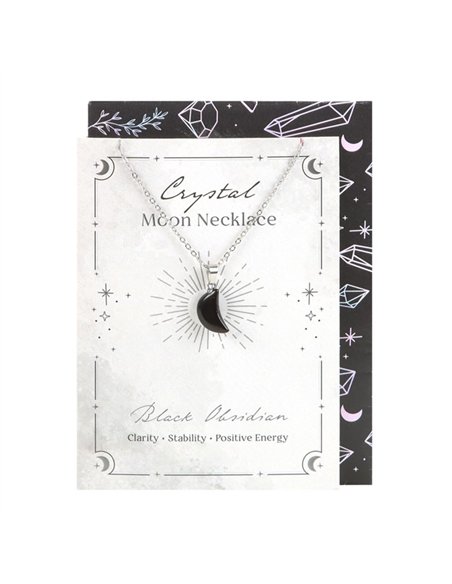 Black Obsidian Crystal Moon Necklace on Greeting Card CW_90624 - pic 137754 | FastDaddyshop