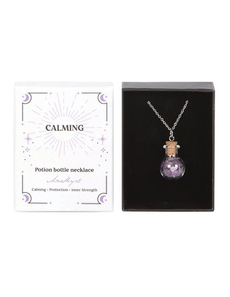 Calming Amethyst Crystal Chip Potion Bottle Necklace CW_90724 - pic 137761 | FastDaddyshop