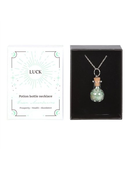 Luck Green Aventurine Crystal Chip Potion Bottle Necklace CW_90924 - pic 137772 | FastDaddyshop