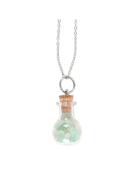 Luck Green Aventurine Crystal Chip Potion Bottle Necklace CW_90924 - pic 137773 | FastDaddyshop