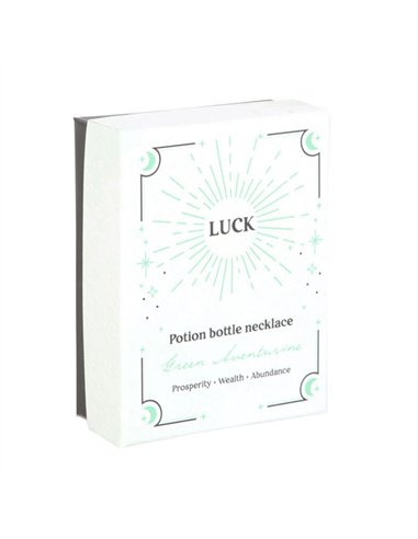 Luck Green Aventurine Crystal Chip Potion Bottle Necklace CW_90924
