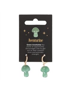 Aventurine Crystal Mushroom Earrings DF_88424