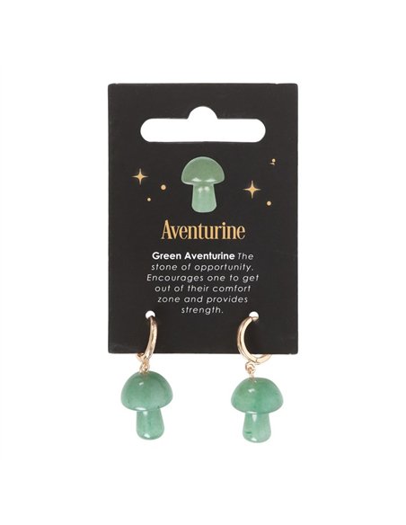 Aventurine Crystal Mushroom Earrings DF_88424 - pic 137815 | FastDaddyshop