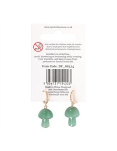 Aventurine Crystal Mushroom Earrings DF_88424 2