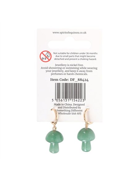 Aventurine Crystal Mushroom Earrings DF_88424 - pic 137816 | FastDaddyshop