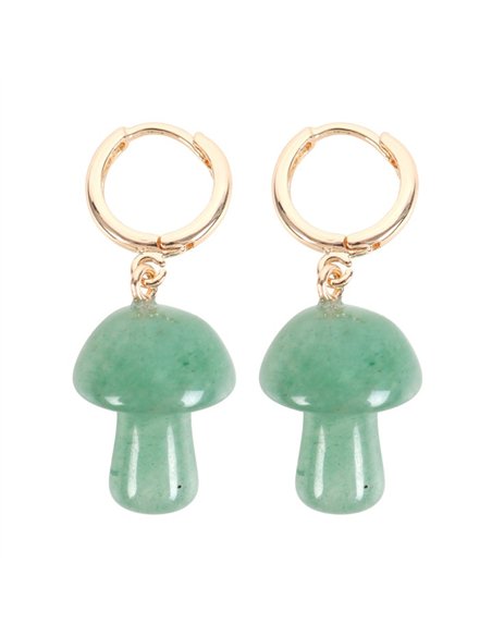 Aventurine Crystal Mushroom Earrings DF_88424 - pic 137817 | FastDaddyshop