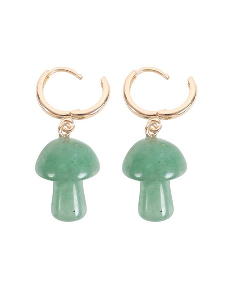 Aventurine Crystal Mushroom Earrings DF_88424 - pic 137818 | FastDaddyshop