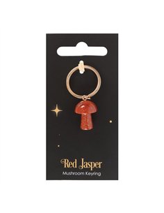 Red Jasper Crystal Mushroom Keyring DF_88524