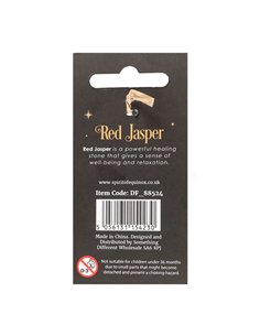 Red Jasper Crystal Mushroom Keyring DF_88524 2