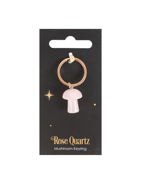 Rose Quartz Crystal Mushroom Keyring DF_88724 - pic 137825 | FastDaddyshop