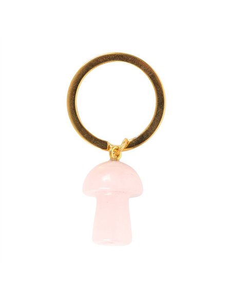 Rose Quartz Crystal Mushroom Keyring DF_88724 - pic 137827 | FastDaddyshop