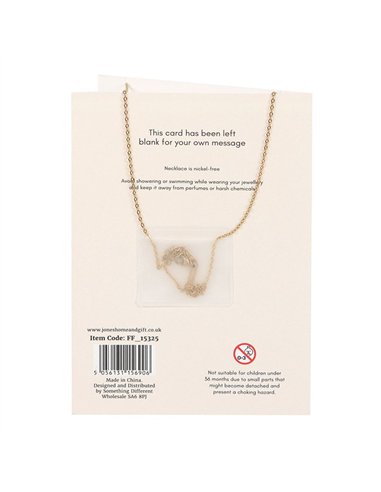 Pink Aura Crystal Mushroom Necklace Greeting Card FF_15325