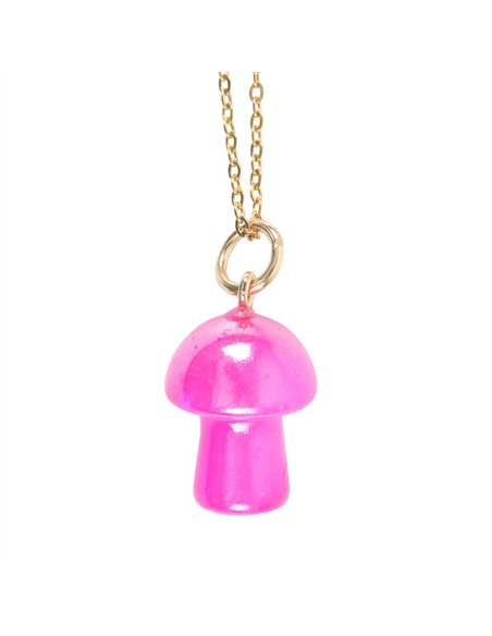 Pink Aura Crystal Mushroom Necklace Greeting Card FF_15325 - pic 137837 | FastDaddyshop