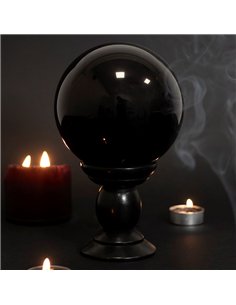 Large Black Crystal Ball on Stand FT_54630 2