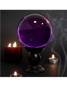 Large Purple Crystal Ball on Stand FT_54730 2