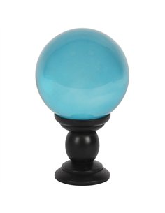 Large Teal Crystal Ball on Stand FT_54830