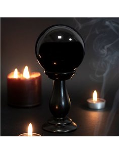 Small Black Crystal Ball on Stand FT_55030 2