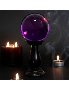 Small Purple Crystal Ball on Stand FT_55130 2