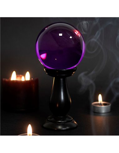 Small Purple Crystal Ball on Stand FT_55130