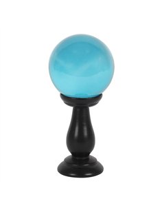 Small Teal Crystal Ball on Stand FT_55230
