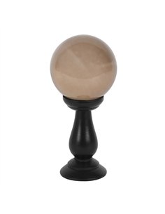 Small Smoke Grey Crystal Ball on Stand FT_55330