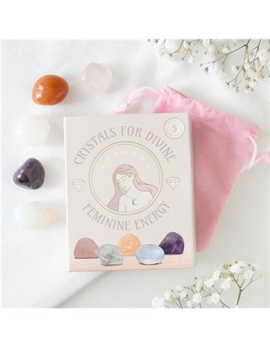 Set of 5 Crystals for Divine Feminine Energy GD_68225