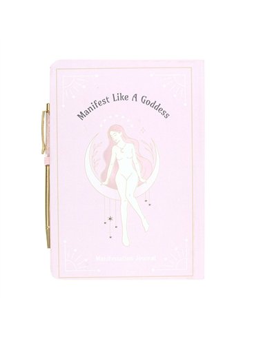 Goddess Energy A5 Manifestation Journal and Rose Quartz Crystal Pen GD_68425
