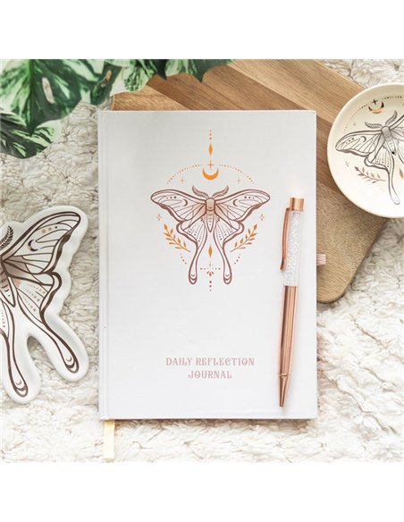 Luna Moth Daily Reflection Journal and Clear Quartz Crystal Pen LL_21625 - pic 137914 | FastDaddyshop