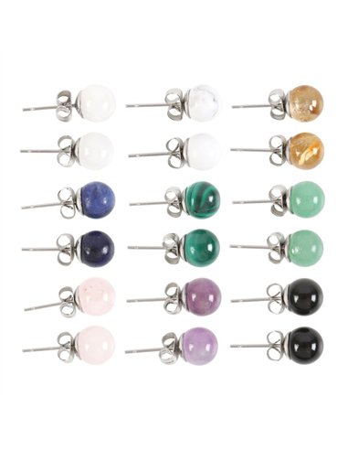 Set of 9 Semi Precious Crystal Earrings MG_52123