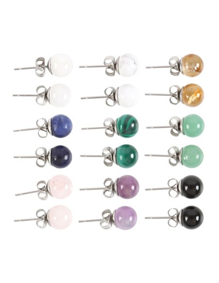 Set of 9 Semi Precious Crystal Earrings MG_52123 - pic 137929 | FastDaddyshop