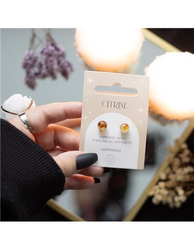 Citrine Semi Precious Crystal Earrings MG_87323