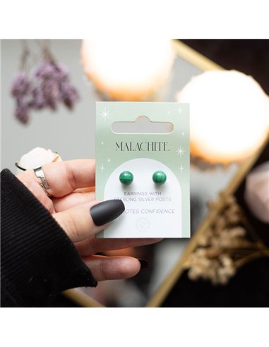 Malachite Semi Precious Crystal Earrings MG_87523
