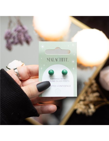 Malachite Semi Precious Crystal Earrings MG_87523 - pic 137949 | FastDaddyshop