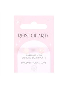 Rose Quartz Semi Precious Crystal Earrings MG_87723
