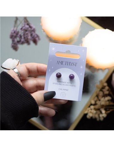 Amethyst Semi Precious Crystal Earrings MG_87823