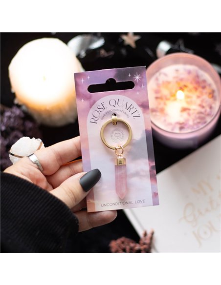 Rose Quartz Semi Precious Crystal Keyring MG_88223 - pic 137979 | FastDaddyshop