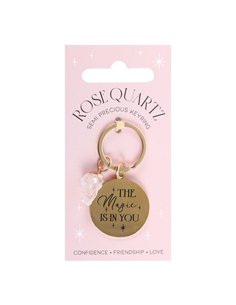 The Magic Is In You Rose Quartz Crystal Keyring MG_92923