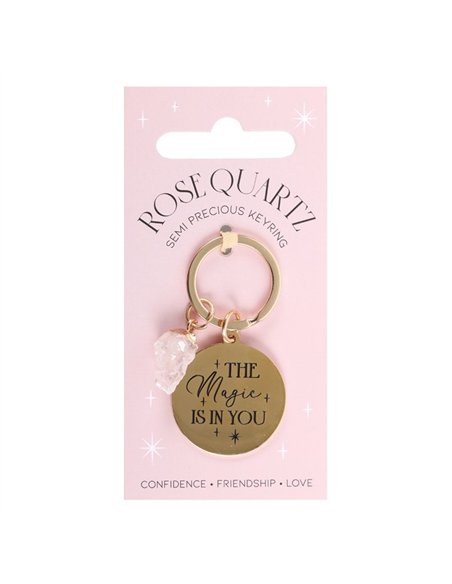 The Magic Is In You Rose Quartz Crystal Keyring MG_92923 - pic 137986 | FastDaddyshop