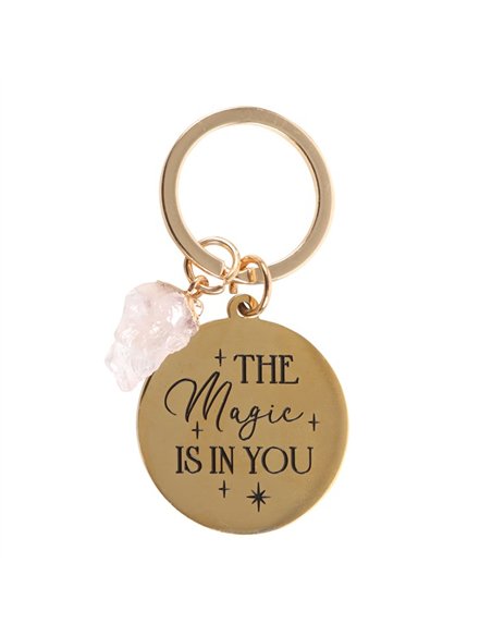 The Magic Is In You Rose Quartz Crystal Keyring MG_92923 - pic 137988 | FastDaddyshop